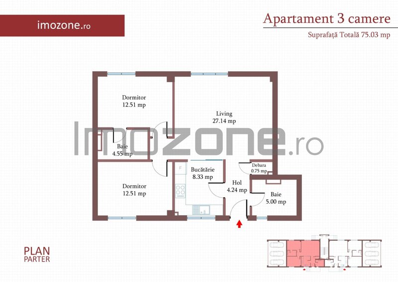 Cartierul Militari, 3 camere cu curte si parcare proprie, 75 mp, finisat modern, comision 0%.